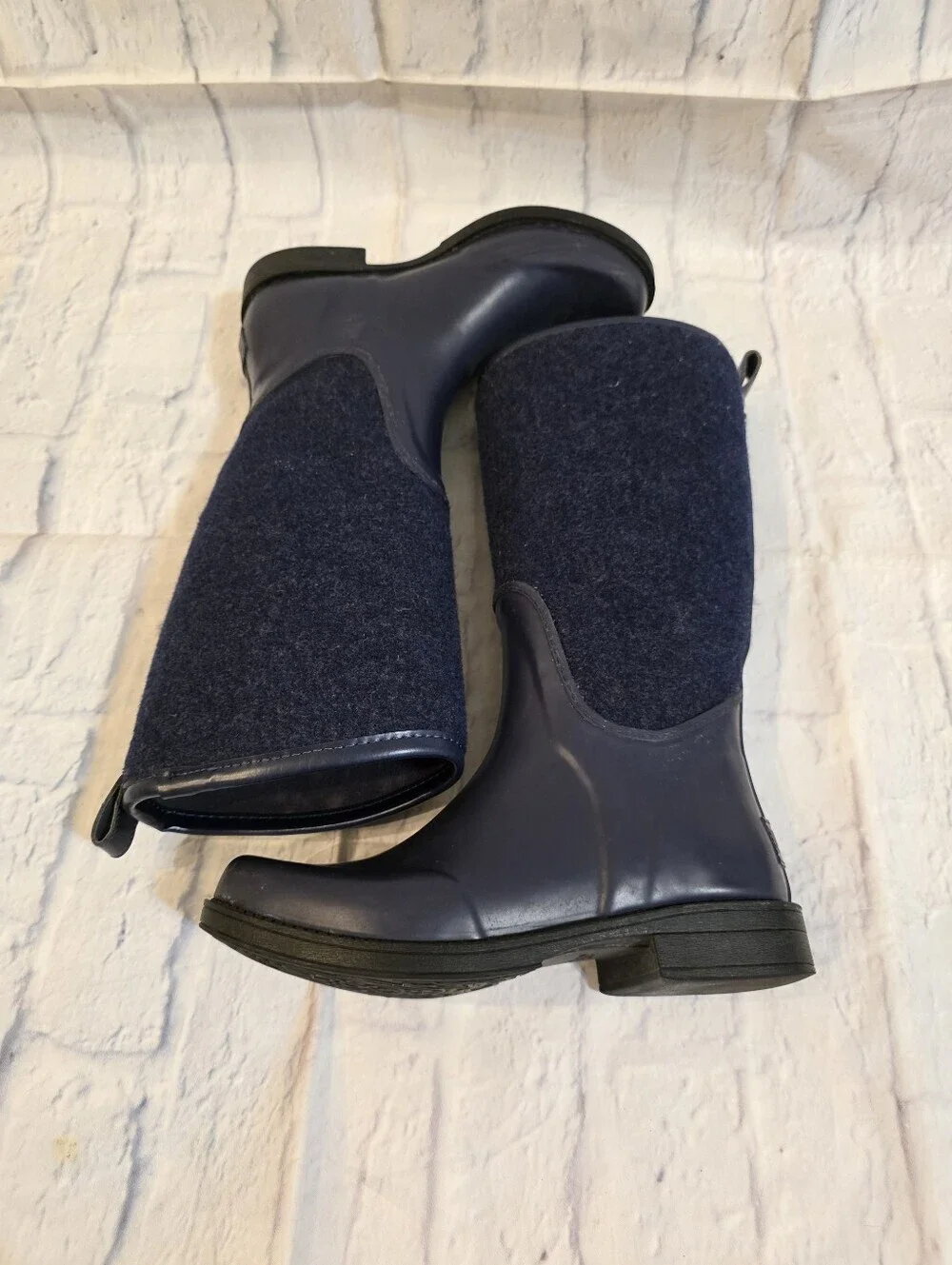 UGG Navy and Navy Tall Winter Rain Boots
